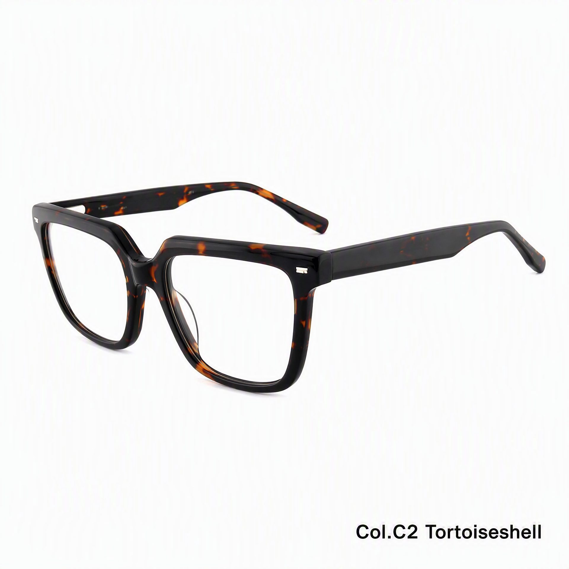 Trendy Wide Square Frame Acetate Frame ‒ Jirui Optical