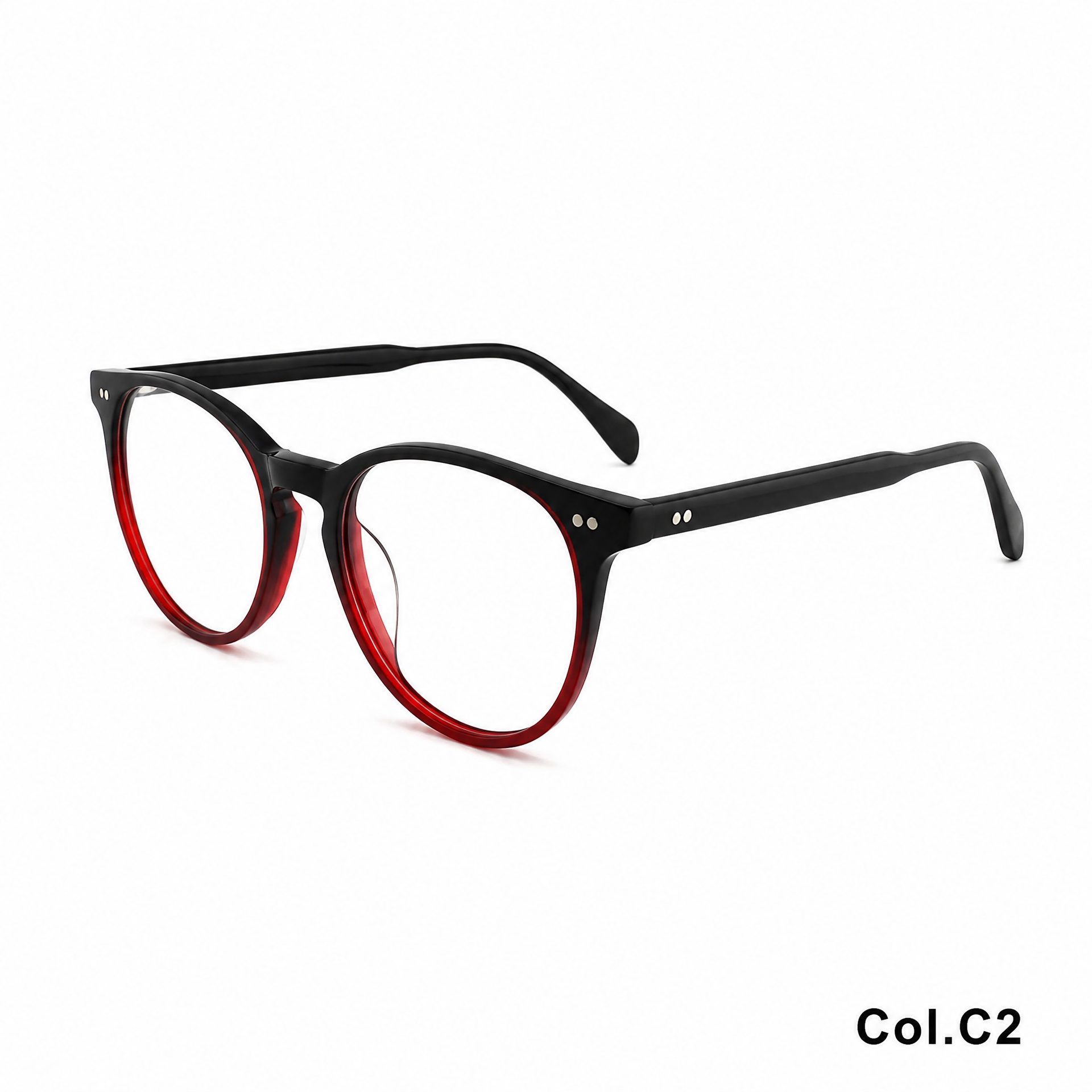 Academy Vintage Rivets Elliptical Acetic Eyeglass Frame ‒ Jirui Optical