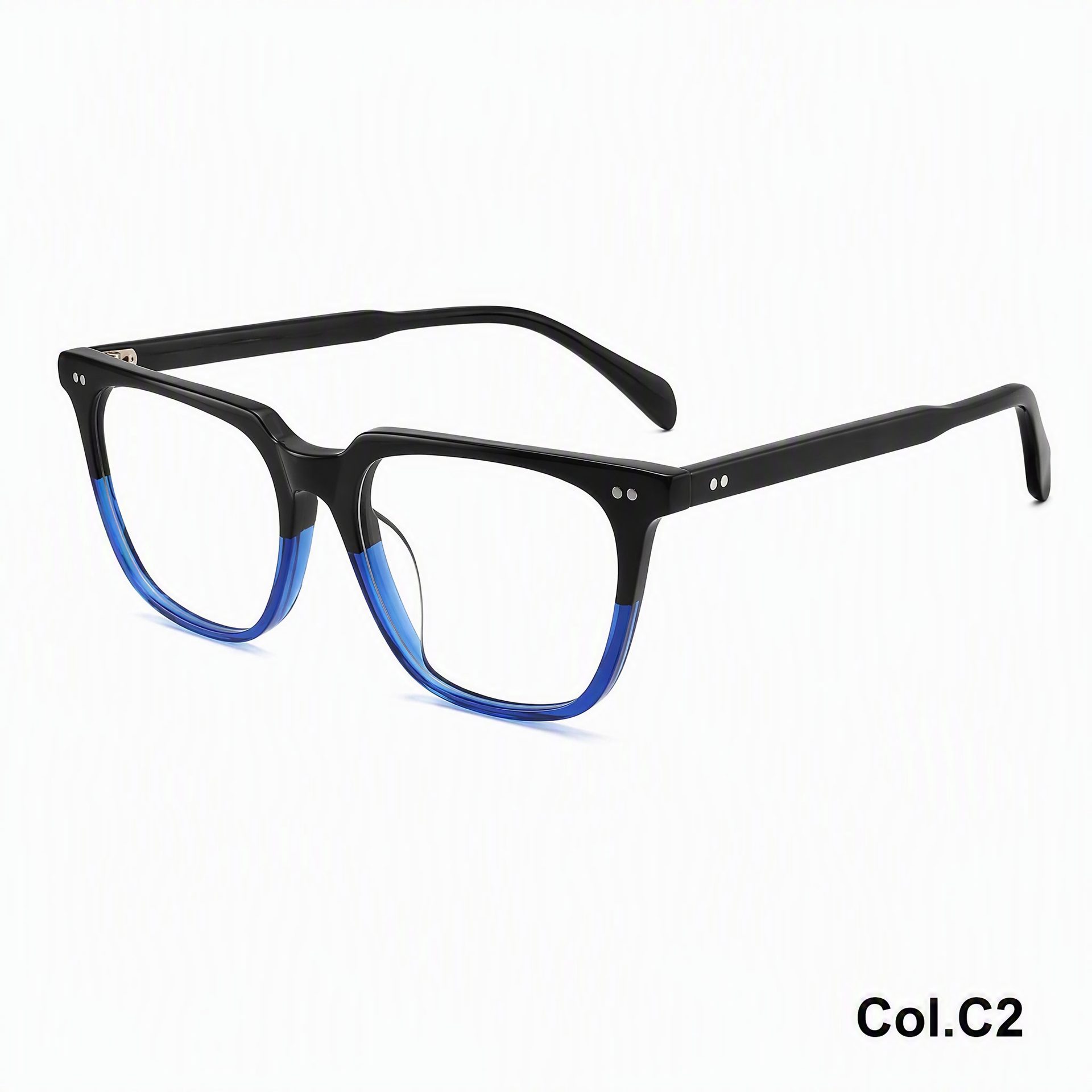 Rivet Square Frame Acetate Frame ‒ Jirui Optical