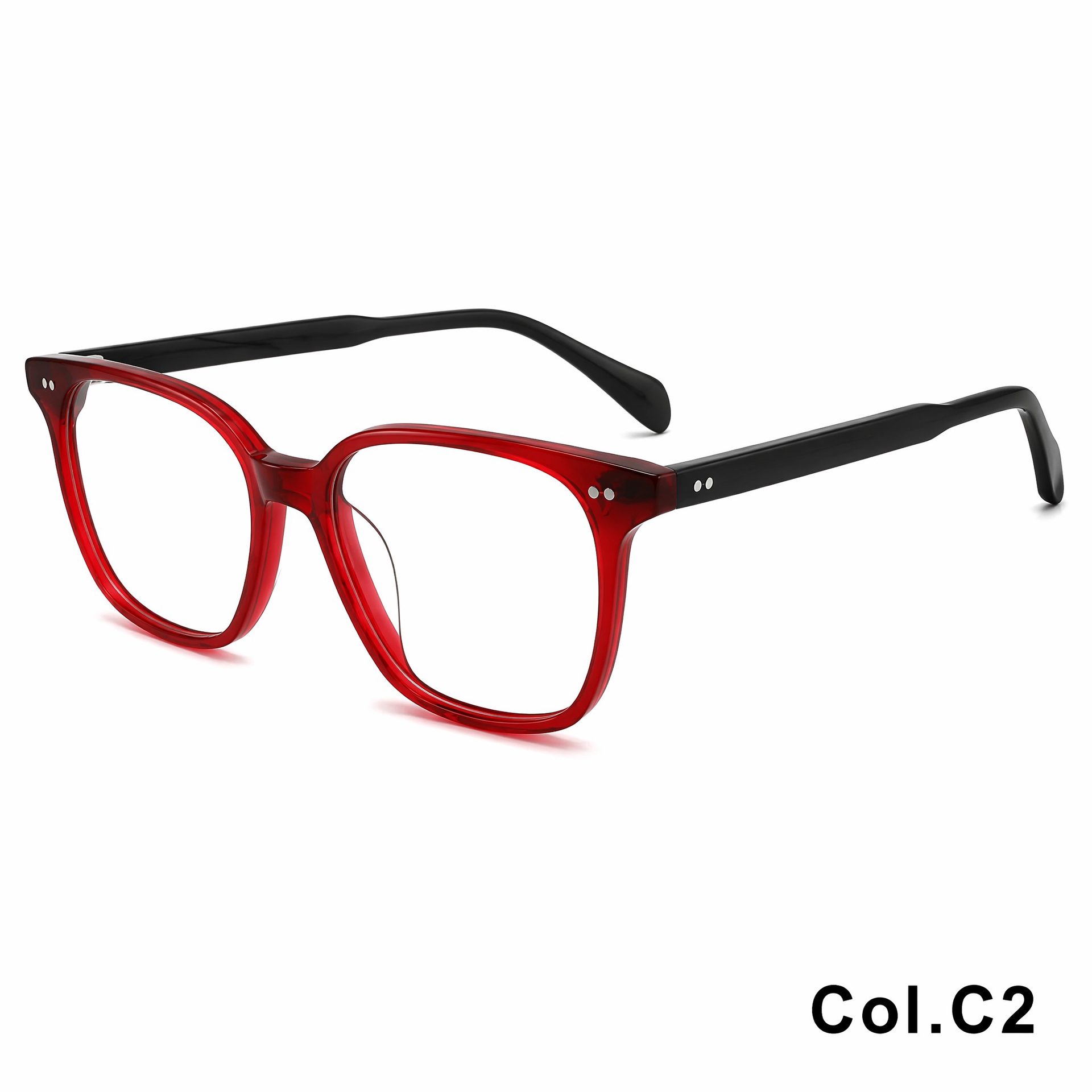 Rivet Square Frame Acetate Frame ‒ Jirui Optical
