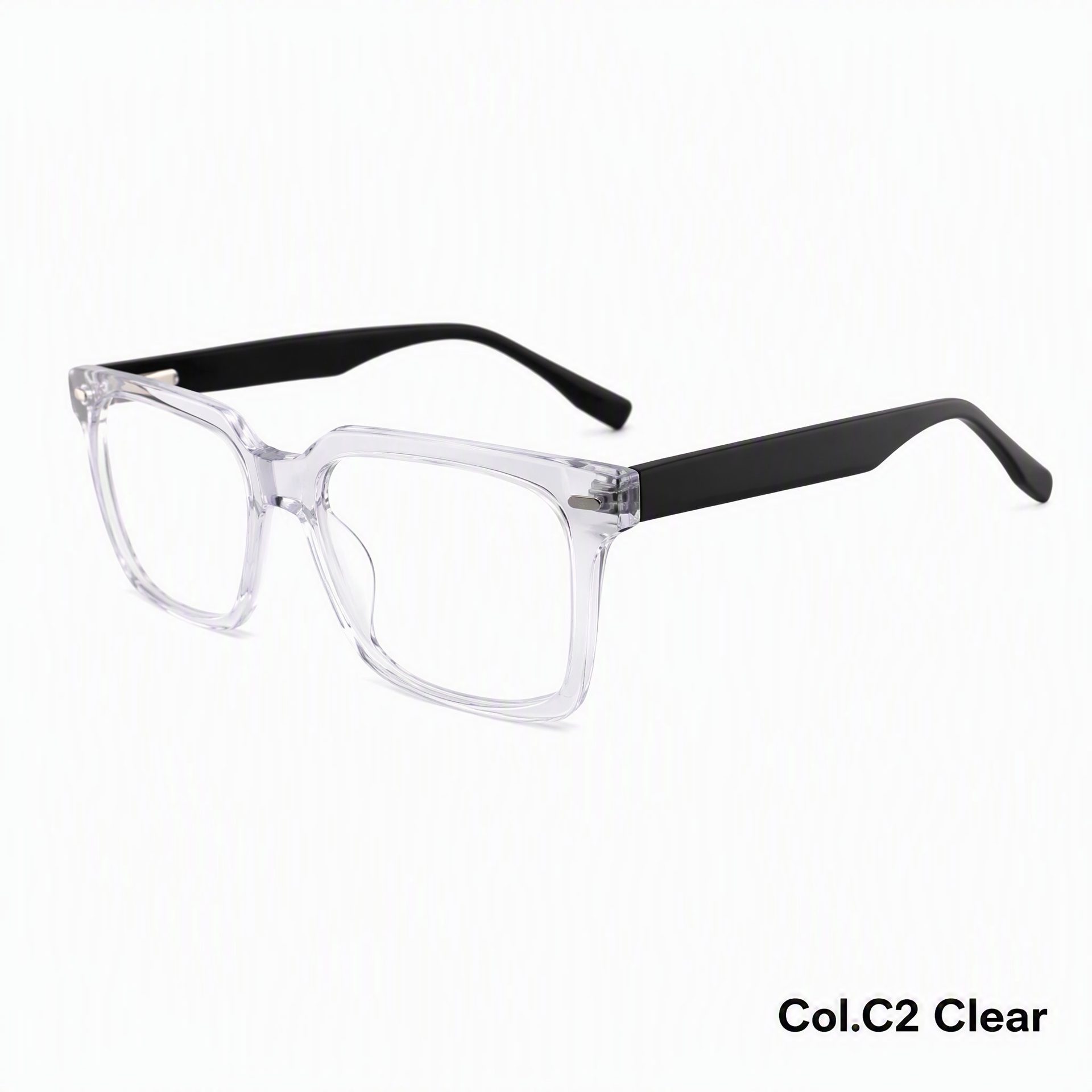 10289-Men Classic Rectangle Acetate Eyewear Frame ‒ Jirui Optical
