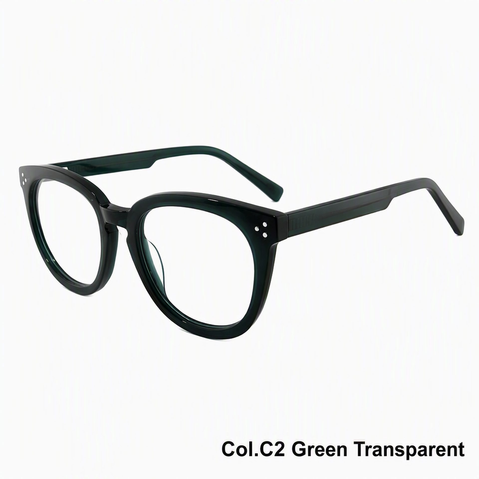 Vintage Round Frame Acetate Eyeglass Frame ‒ Jirui Optical