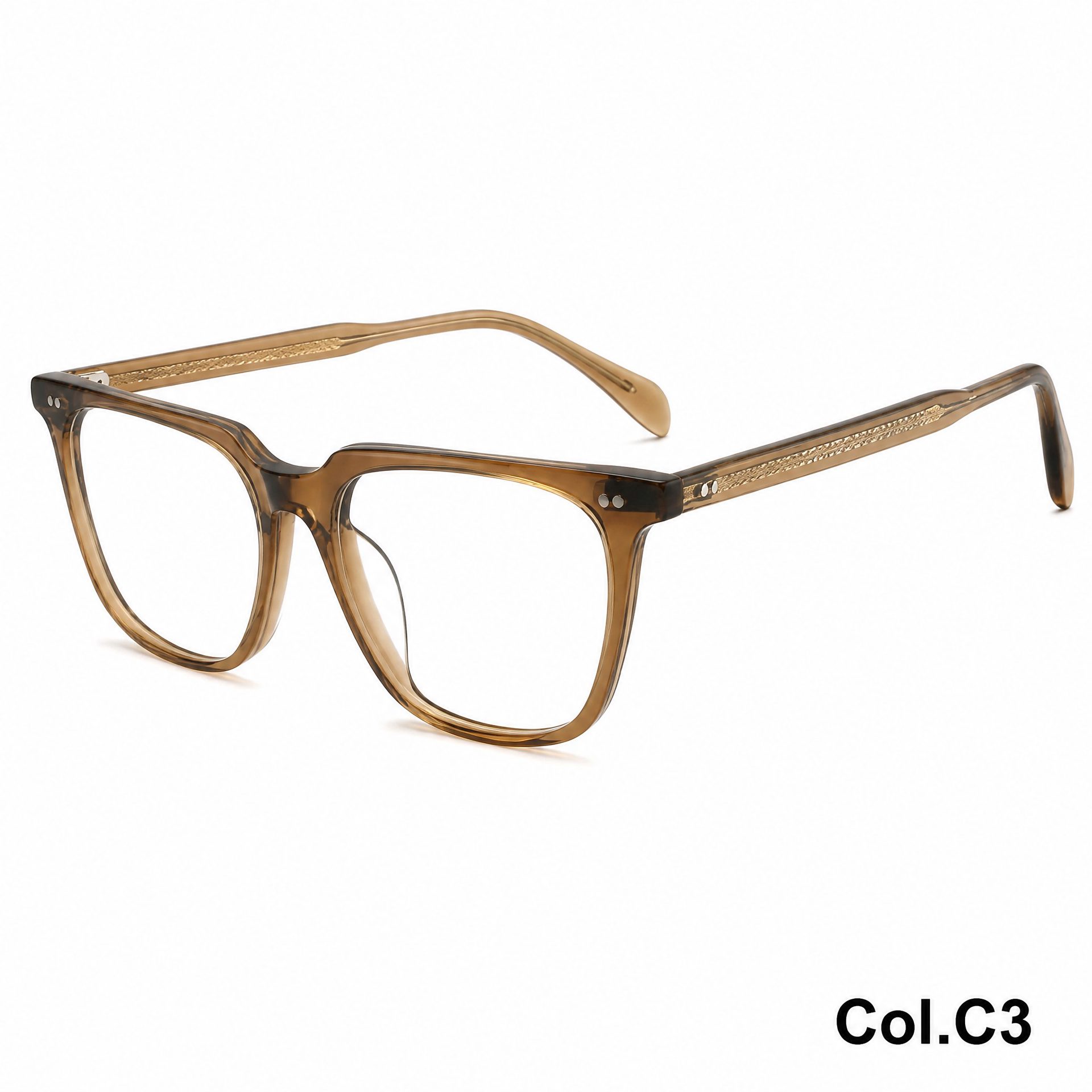 Rivet Square Frame Acetate Frame ‒ Jirui Optical
