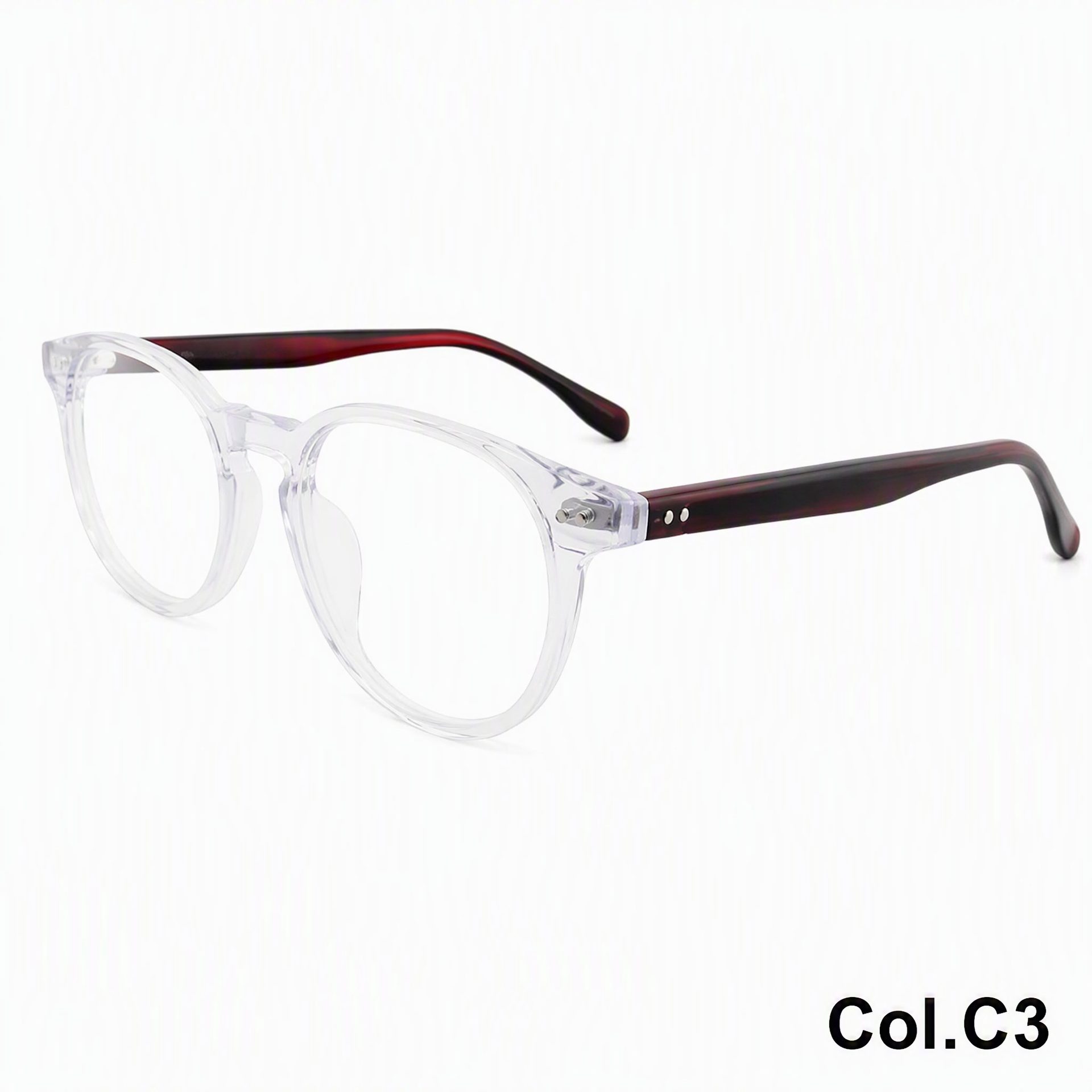 Classic Academy Rivet Round Acetic Acid Frame ‒ Jirui Optical
