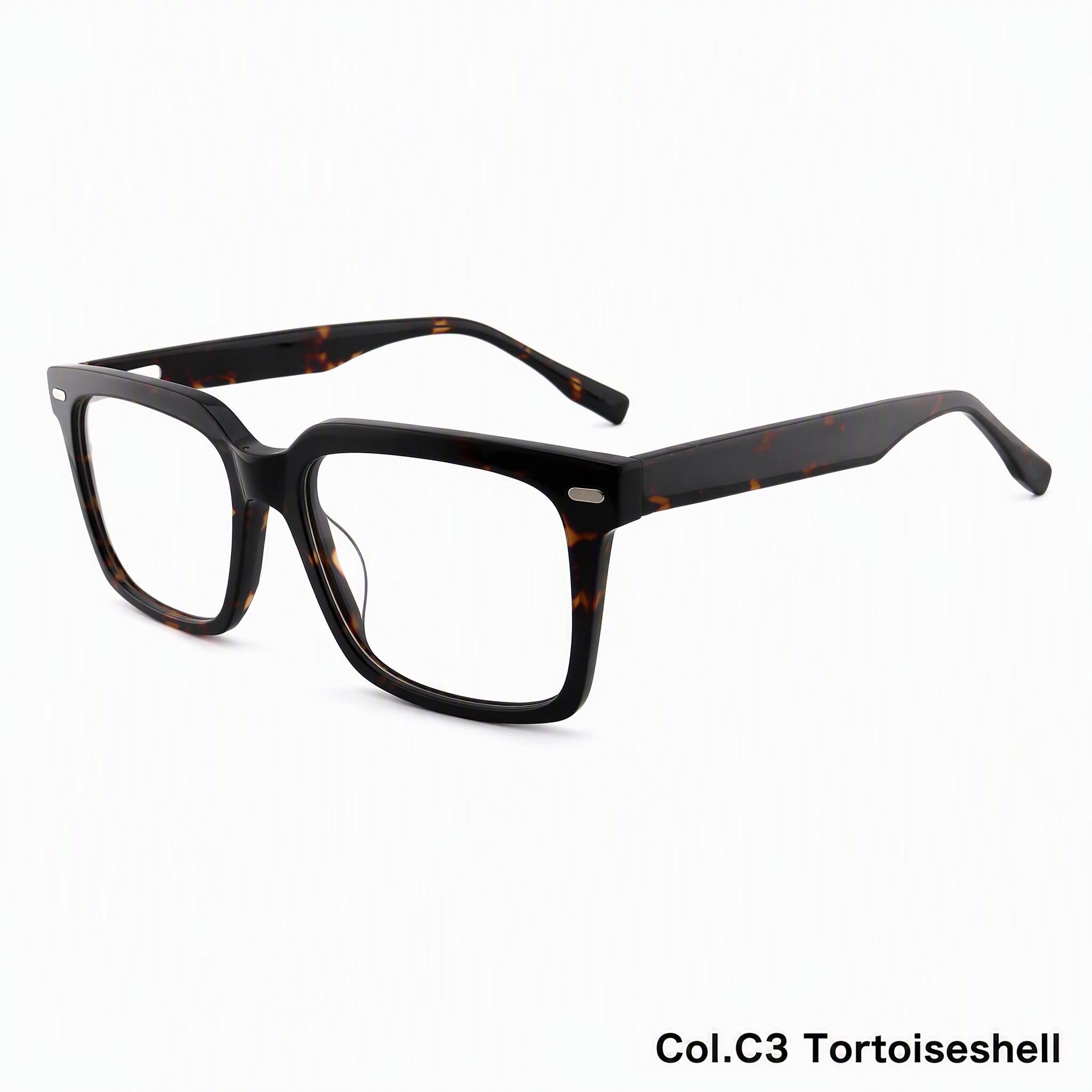 10289-Men Classic Rectangle Acetate Eyewear Frame ‒ Jirui Optical