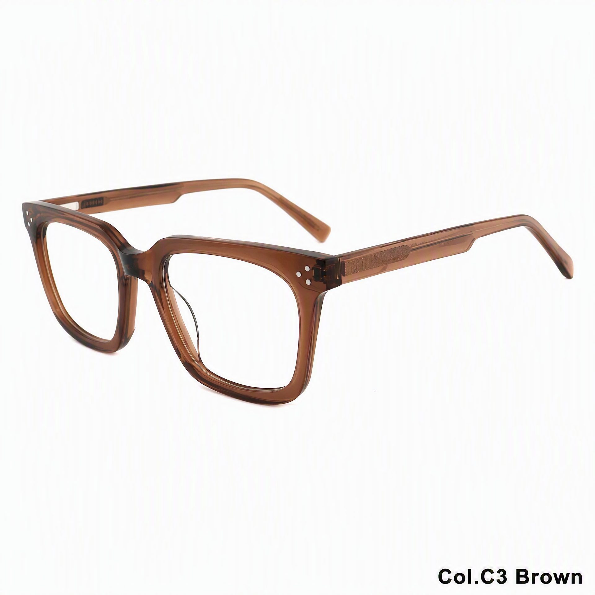 10246-Business Style Acetic Acid Rectangular Eyeglasses ‒ Jirui Optical