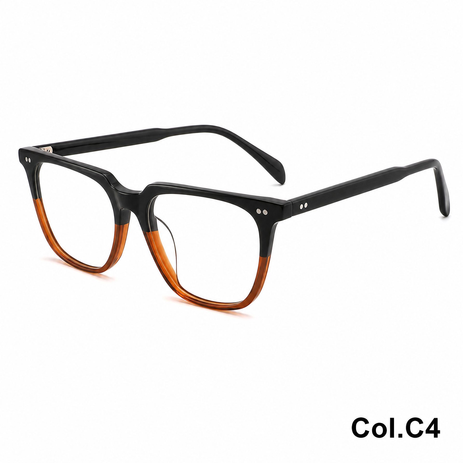 Rivet Square Frame Acetate Frame ‒ Jirui Optical