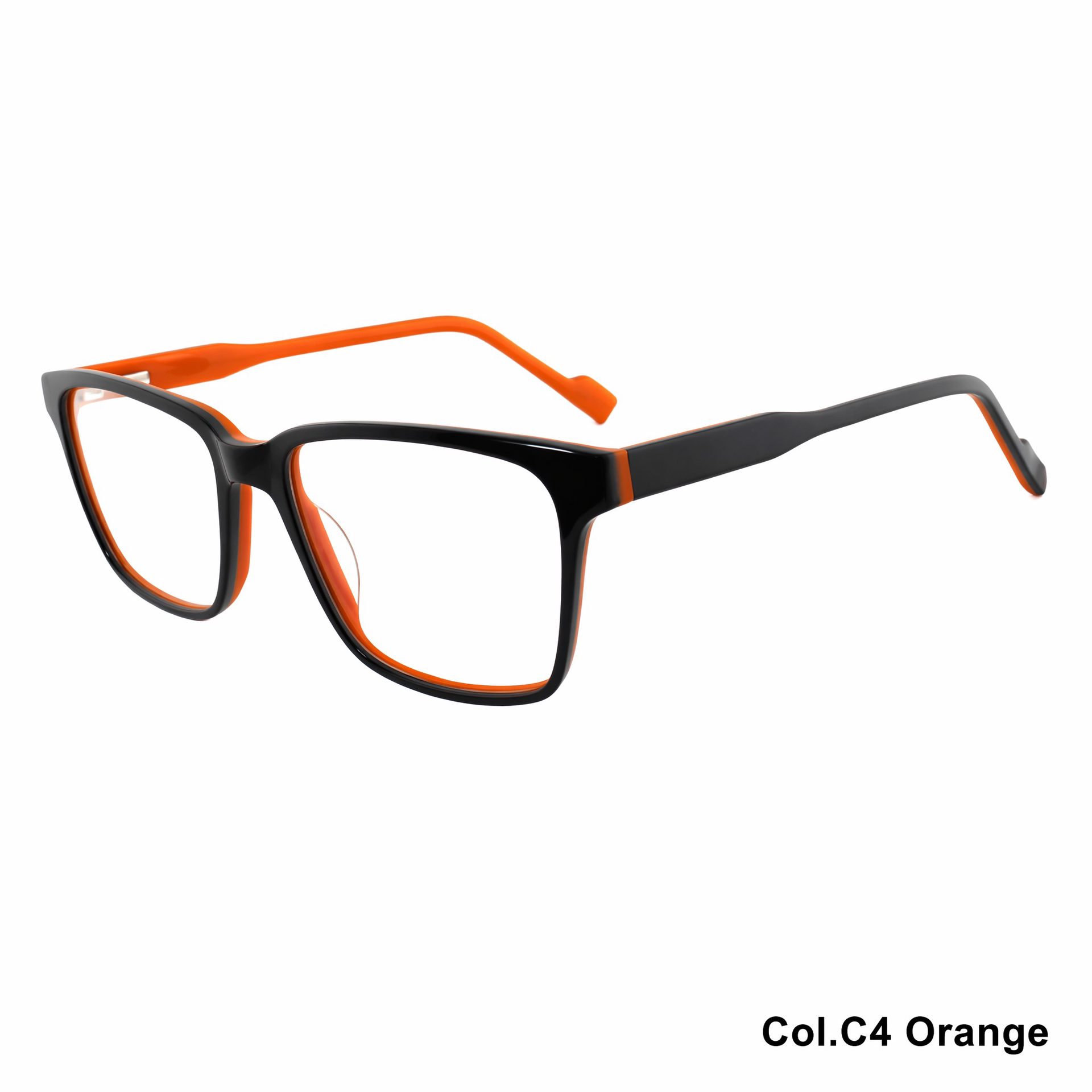10289-Men Classic Rectangle Acetate Eyewear Frame ‒ Jirui Optical