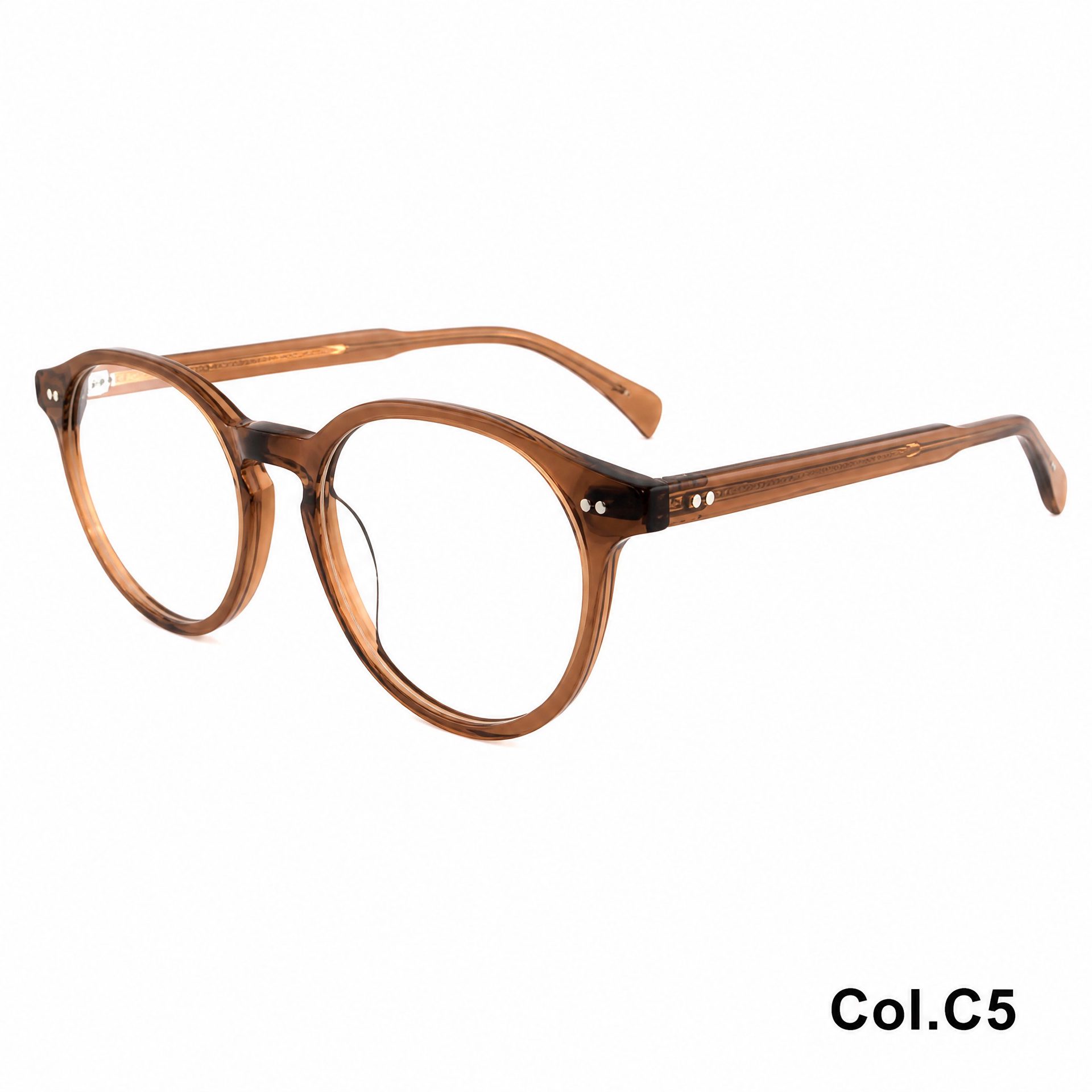 Classic Rivet Round Acetic Eyeglass Frame ‒ Jirui Optical