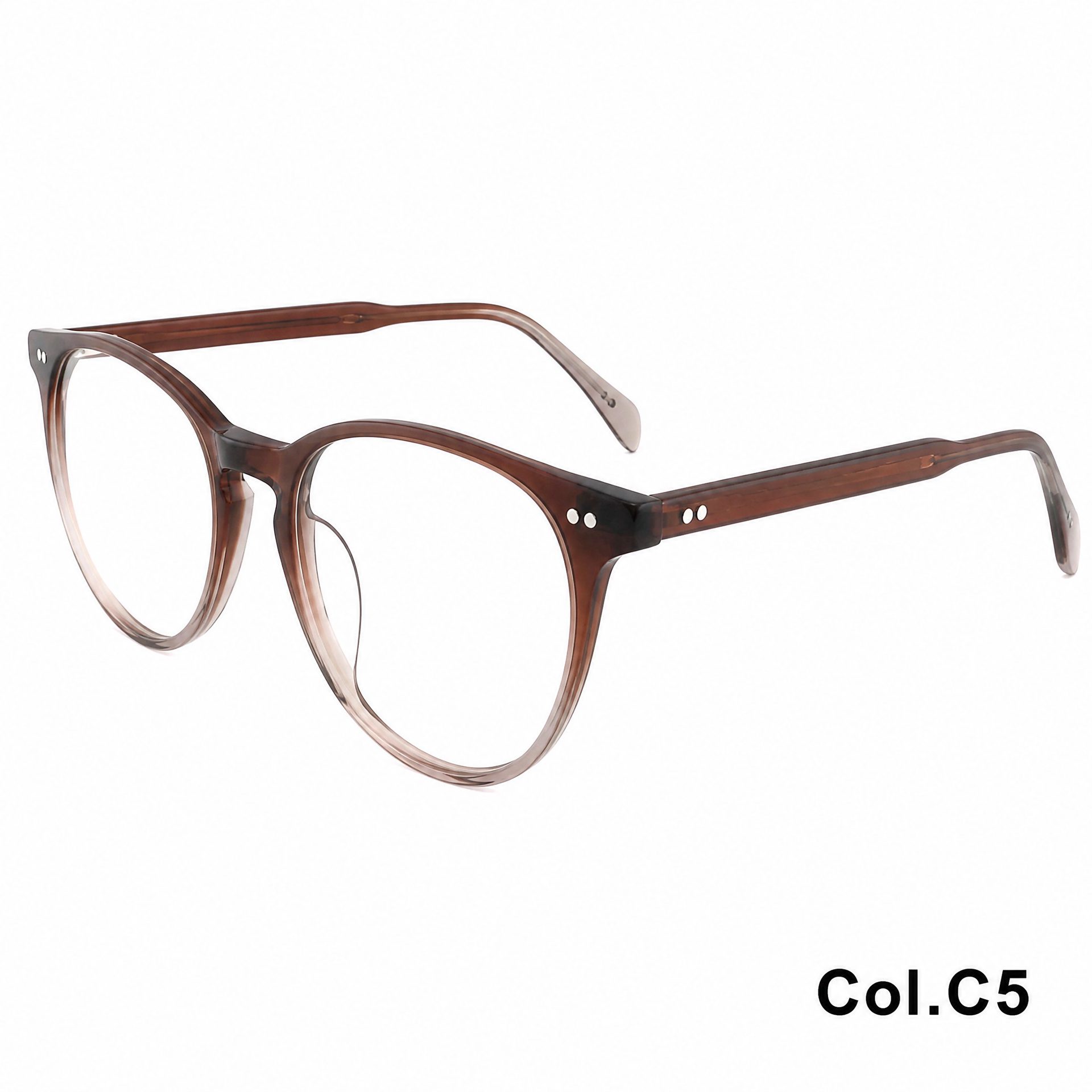 Academy Vintage Rivets Elliptical Acetic Eyeglass Frame ‒ Jirui Optical
