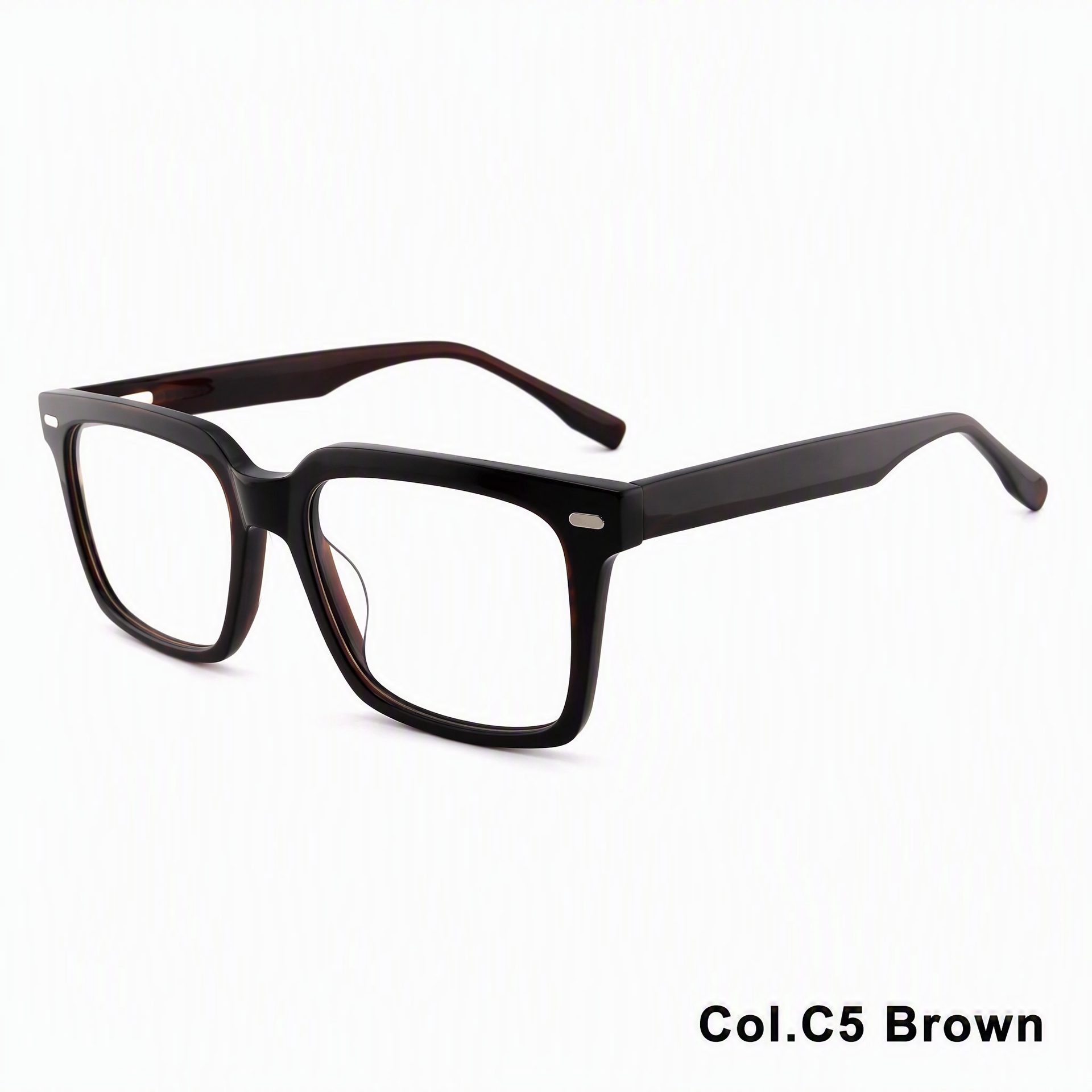 10289-Men Classic Rectangle Acetate Eyewear Frame ‒ Jirui Optical