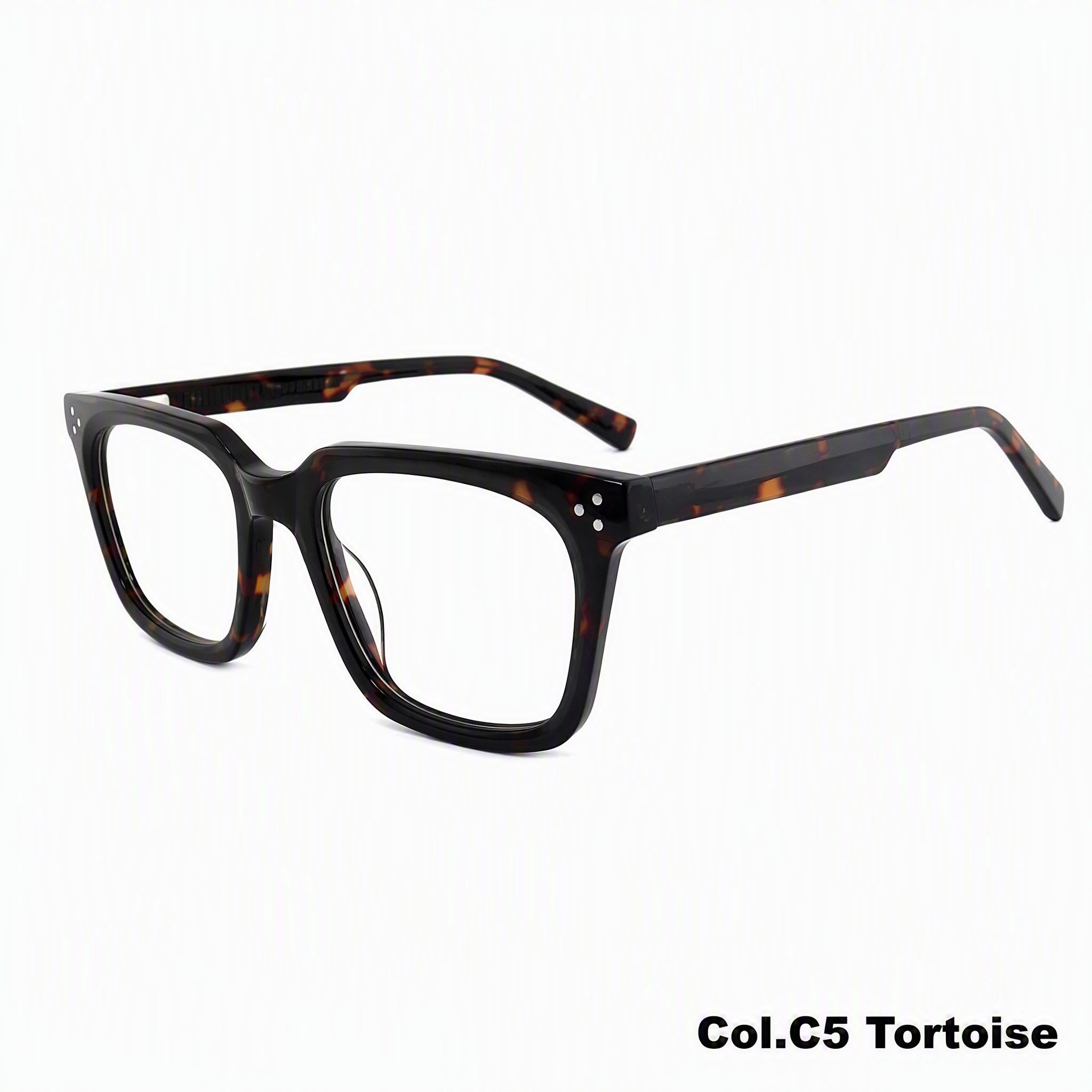 10246-Business Style Acetic Acid Rectangular Eyeglasses ‒ Jirui Optical