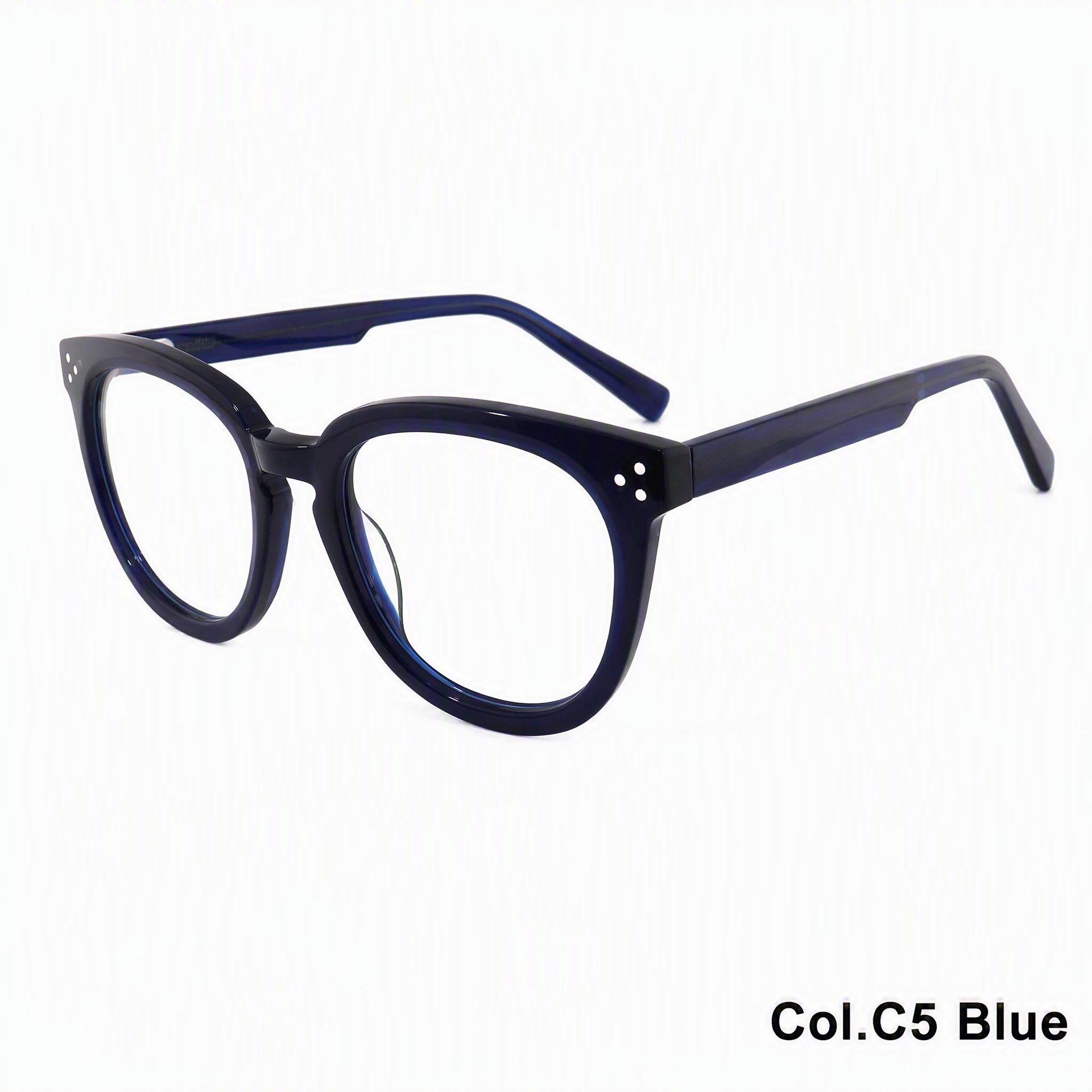 Vintage Round Frame Acetate Eyeglass Frame ‒ Jirui Optical